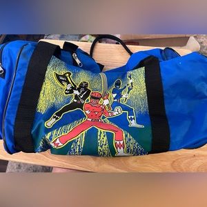 Vintage 1993 MMPR Mighty Morphing Power Rangers Saban Duffle Bag Blue RARE
